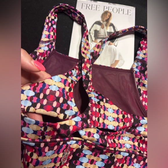 FREE PEOPLE NWOT movement Multi Color Workout TOP - Picture 3 of 6